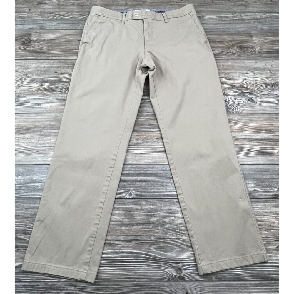 Brax Mens Chino Pants Brown 34/32  (34/28.5‎ ACTUAL) Beige Straight